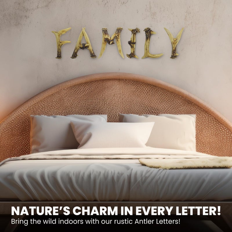 Pine Ridge Personalized Name Art 6" Antler Letter E Home Decor - 3D Western Decorative Hanging Wall Letters Decorations Deer Antler Monogram Hunting Sign Design - Unique Gift Ideas - Image 4